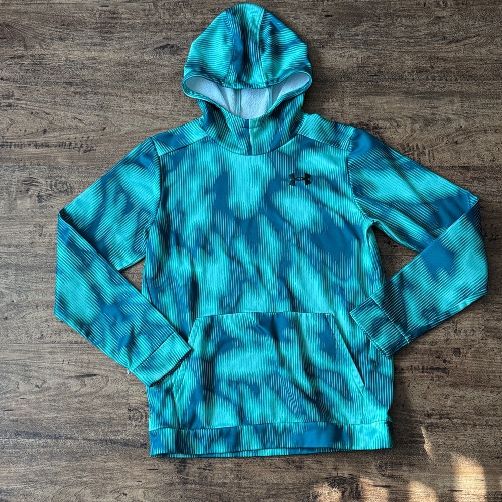 Teal and Green Hoodie Sweatshirt